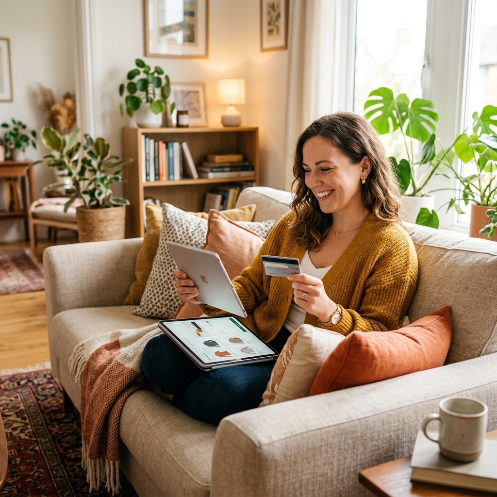 Woman ordering nobiptv subscription